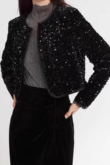 Black Velvet Sequin Jacket