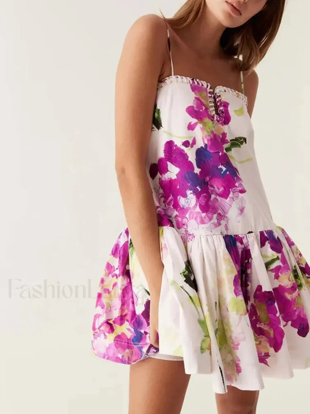 Camisole Patchwork Floral Dress