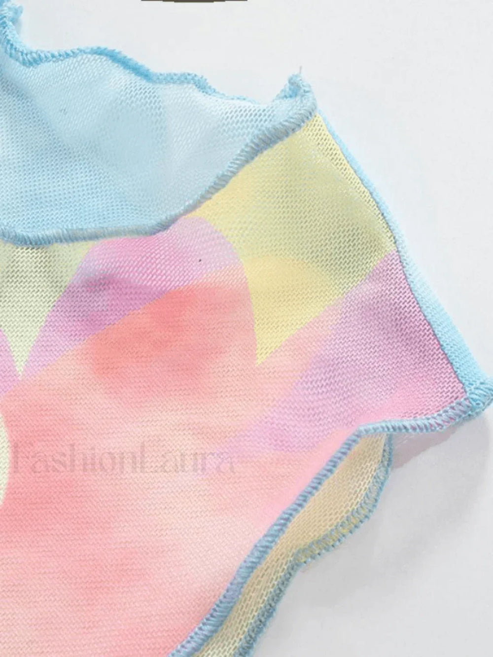 Cartoon Print Mesh Tank Top Tops&Tees