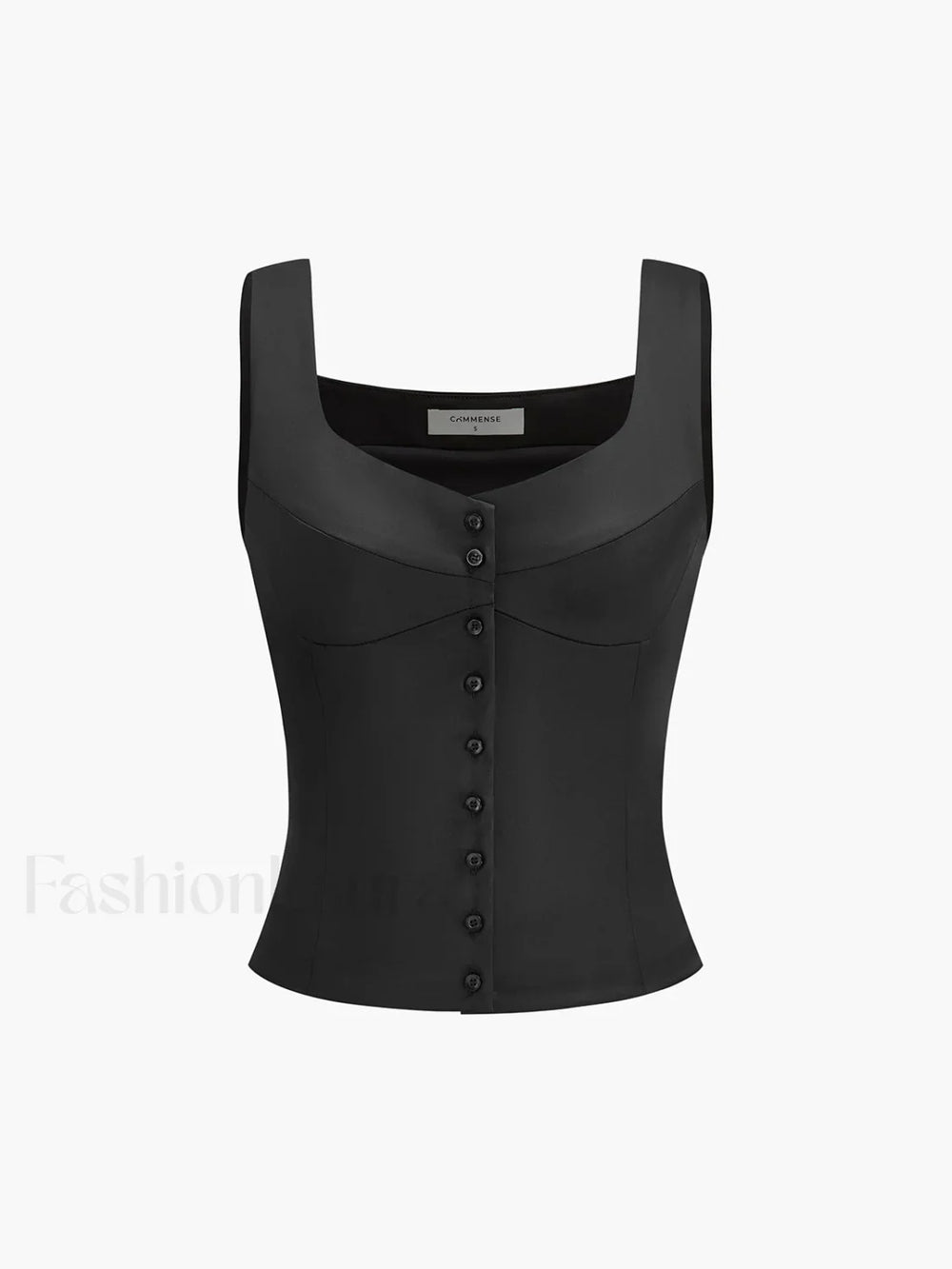 Casual Button Front Strappy Top Tank Tops & Camis