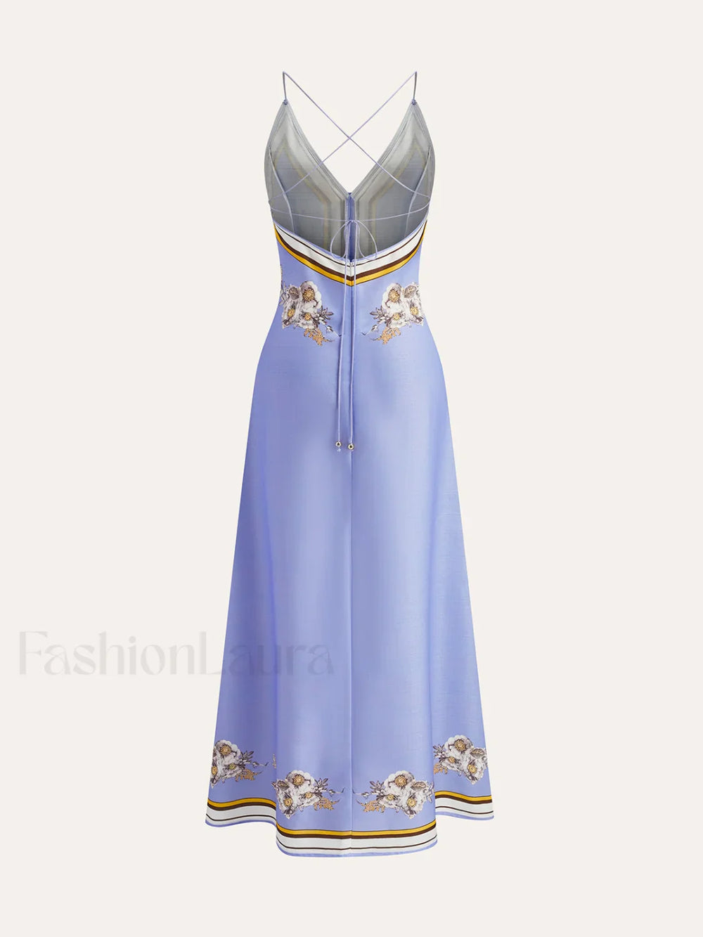 Casual Floral Printed Halter Long Dress Dresses