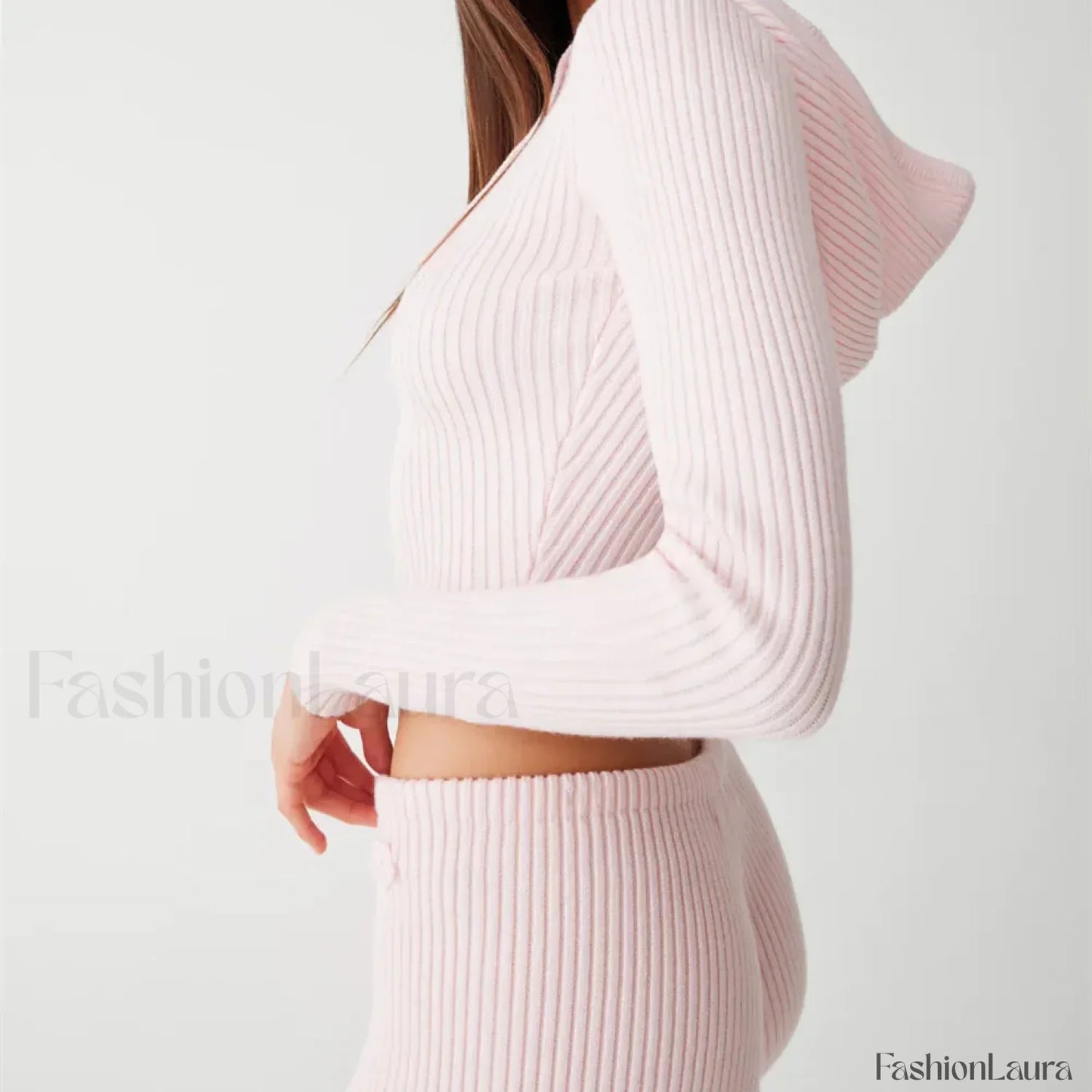 Casual Knit 00s Y2K Zipped Sweater Flower Shorts Two Piece Set