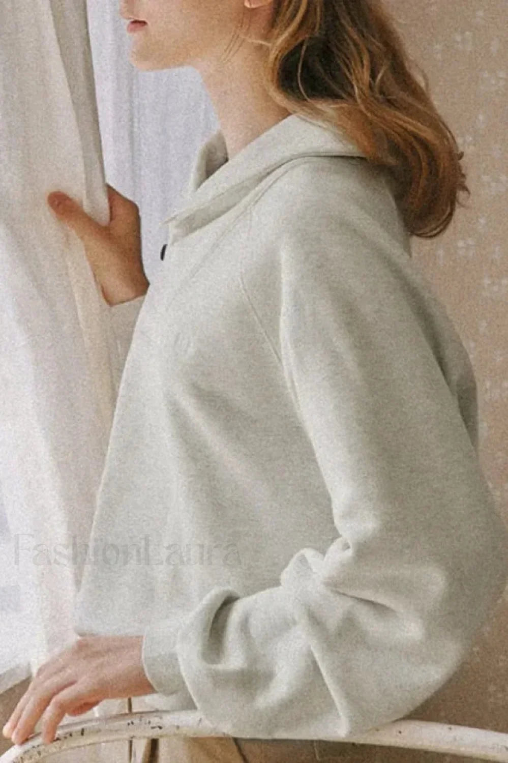 Casual Long Sleeve Cotton Pullover Hoodie