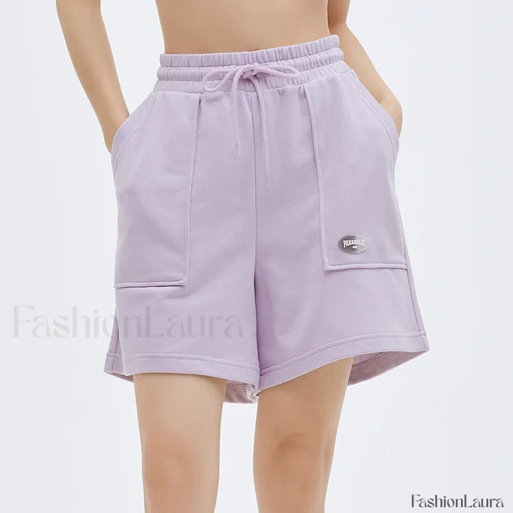 Casual Loose Daily Knitted Short Purple / S
