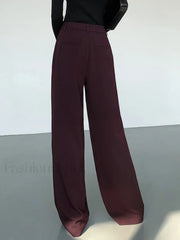 Casual Pleated Graceful Wide Leg Pants Pants