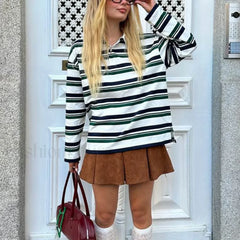 Casual Striped Long Sleeve T Shirt