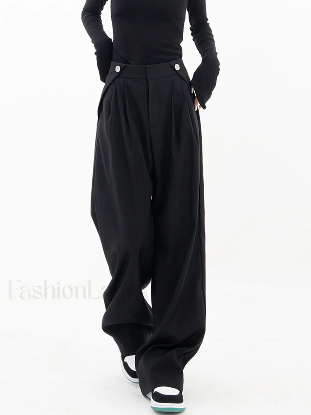 Casual Wide Graceful Leg Pants Black / XS Pants