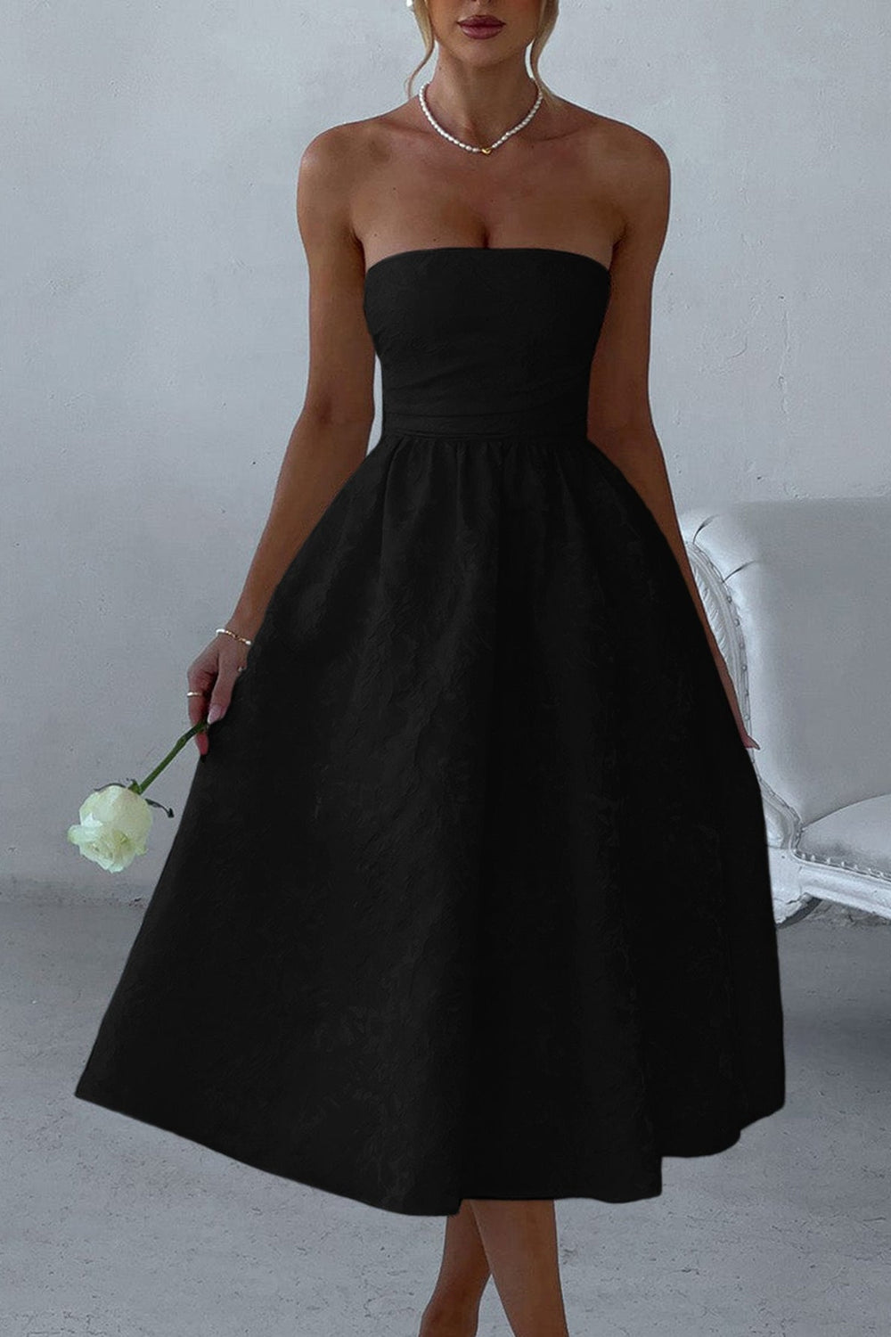 Strapless Elegant Party Dress