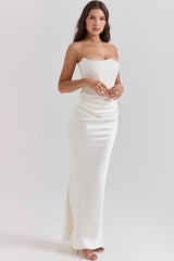 Chic Corset Backless Bodycon Formal Dress S / White