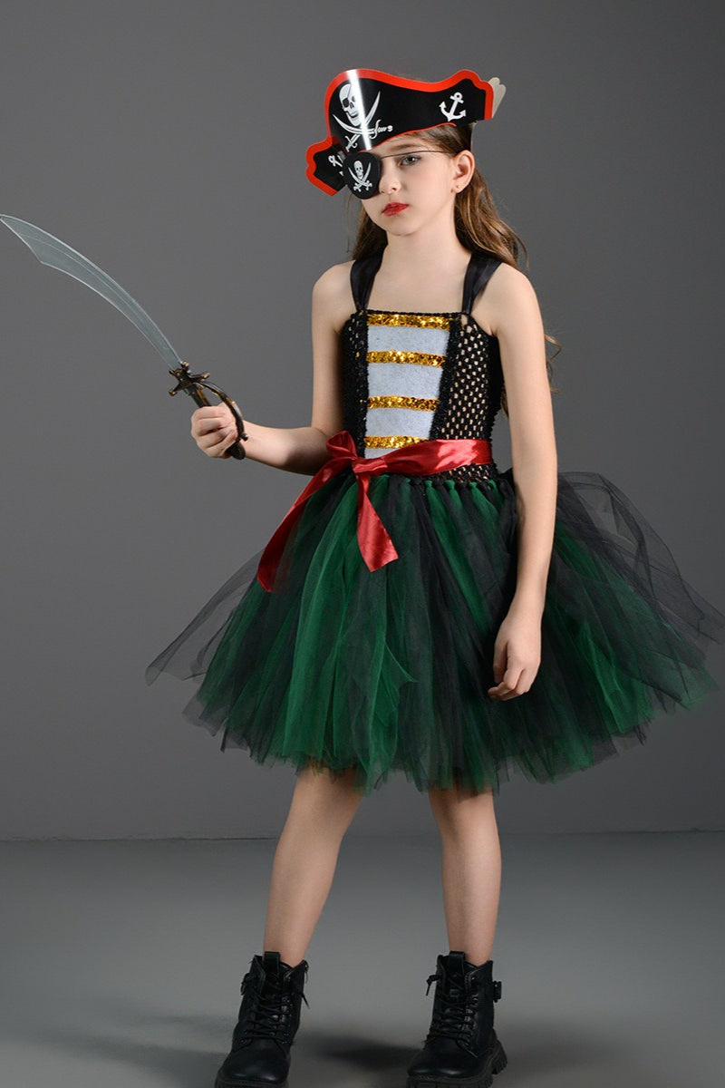 Pirate Girl Tutu Dress Kid Halloween Costume