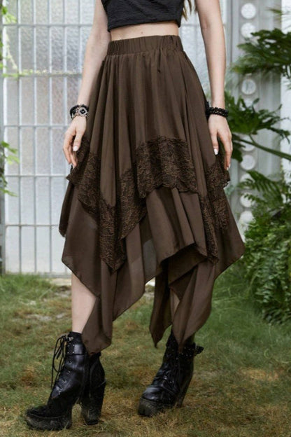 Halloween Gothic Punk Lace Skirt