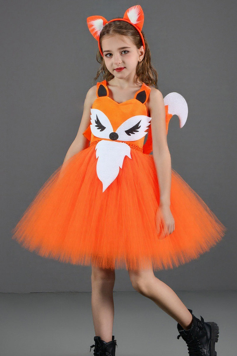 Fox Tutu Dress Kid Halloween Costume