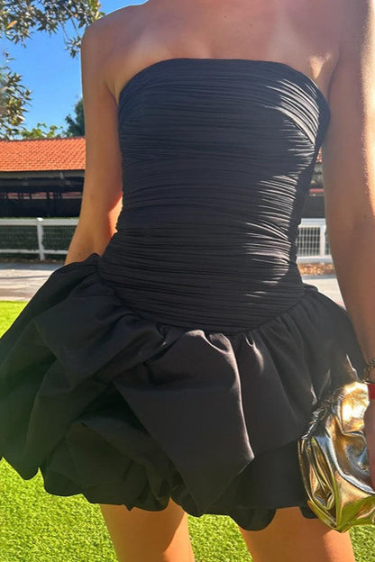 Layered Strapless Ball Party Dress