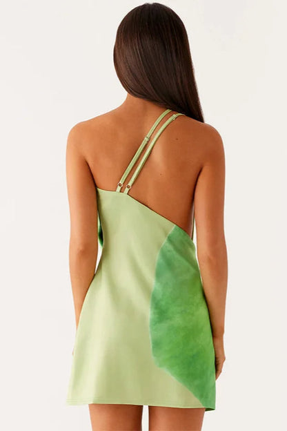 Irregular Hem Backless Mini Dress