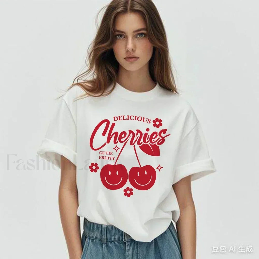 Cherry Delicious Raccoon Meme Graphic T Shirt
