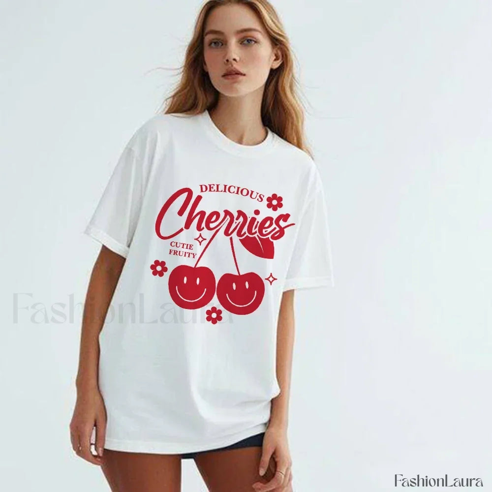 Cherry Delicious Raccoon Meme Graphic T Shirt