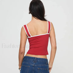 Color Block Square Crop Top