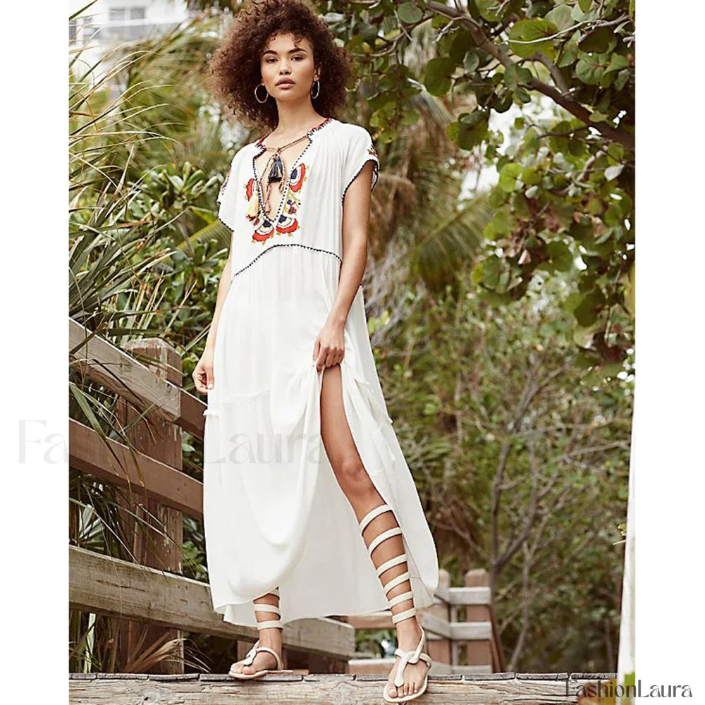 Colorful Tassel Short Boho Dress