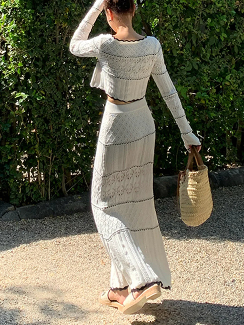 Contrast Binding Knit Cardigan Cardigans