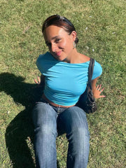 Convertible Open Back Crop Top Tops&Tees