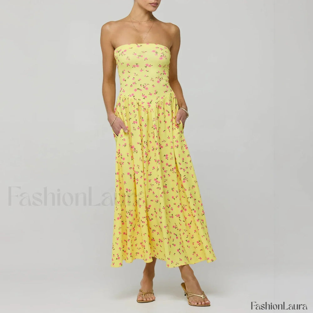 Corset Ruffle Midi Dress