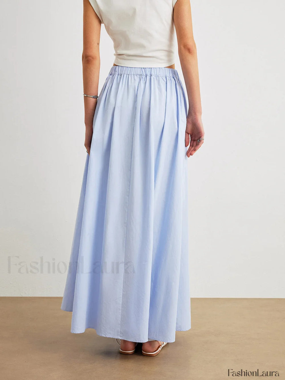 Cotton A Line Skirt With Pockets Skirts