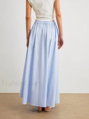 Cotton A Line Skirt With Pockets Skirts