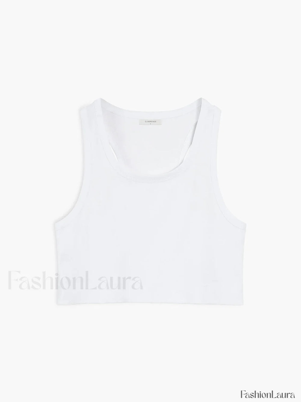 Cotton Blends Cropped Strappy Top Tank Tops & Camis