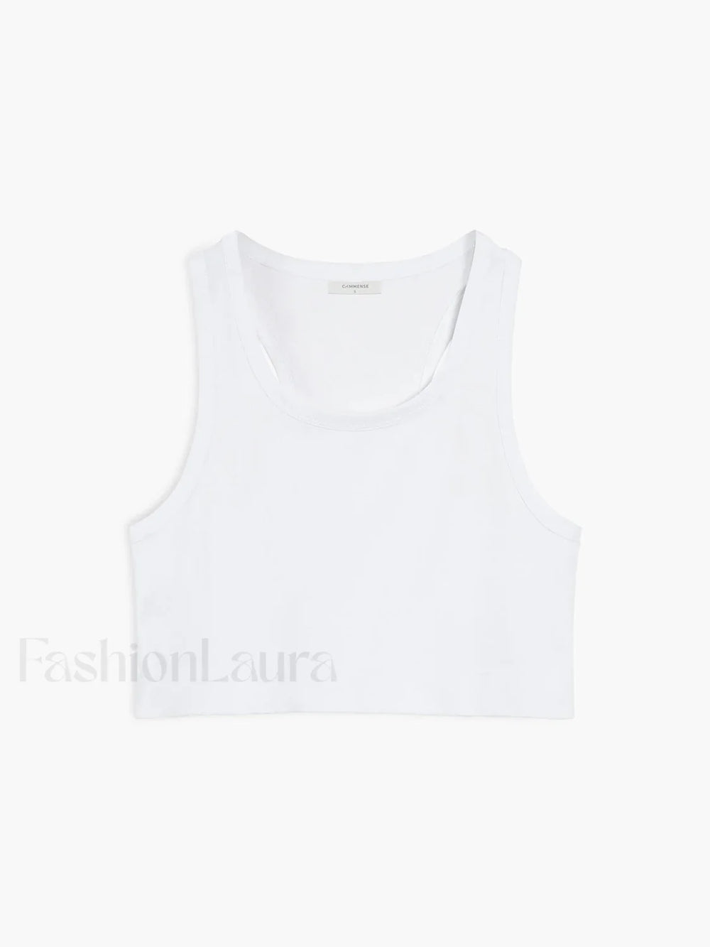 Cotton Blends Graceful Cropped Tank Top Tank Tops & Camis