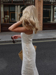 Cotton & Linen Sleeveless Long Dress Dresses