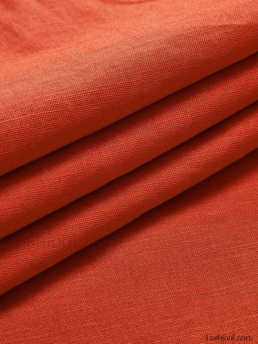 Cotton & Linen V Neck Short Dress Dresses