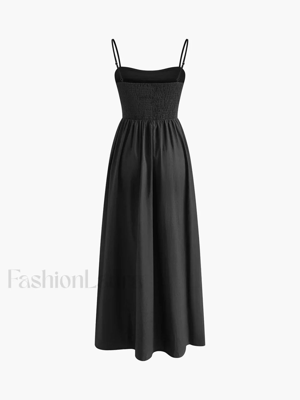 Cotton Sleeveless Pockets Cutout Long Dress Dresses