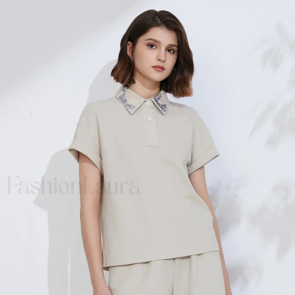 Cotton Summer Short Sleeved T Shirt