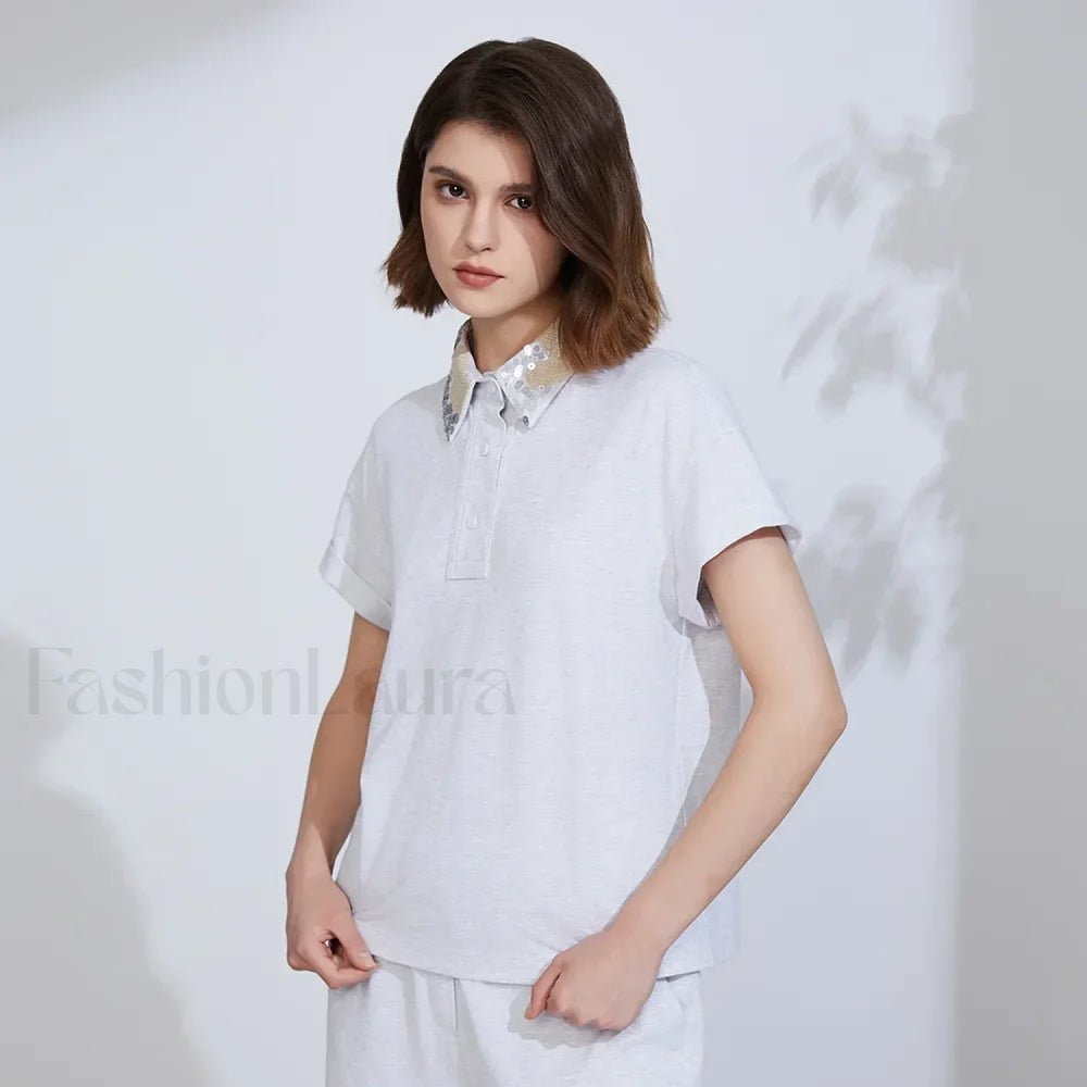 Cotton Summer Short Sleeved T Shirt
