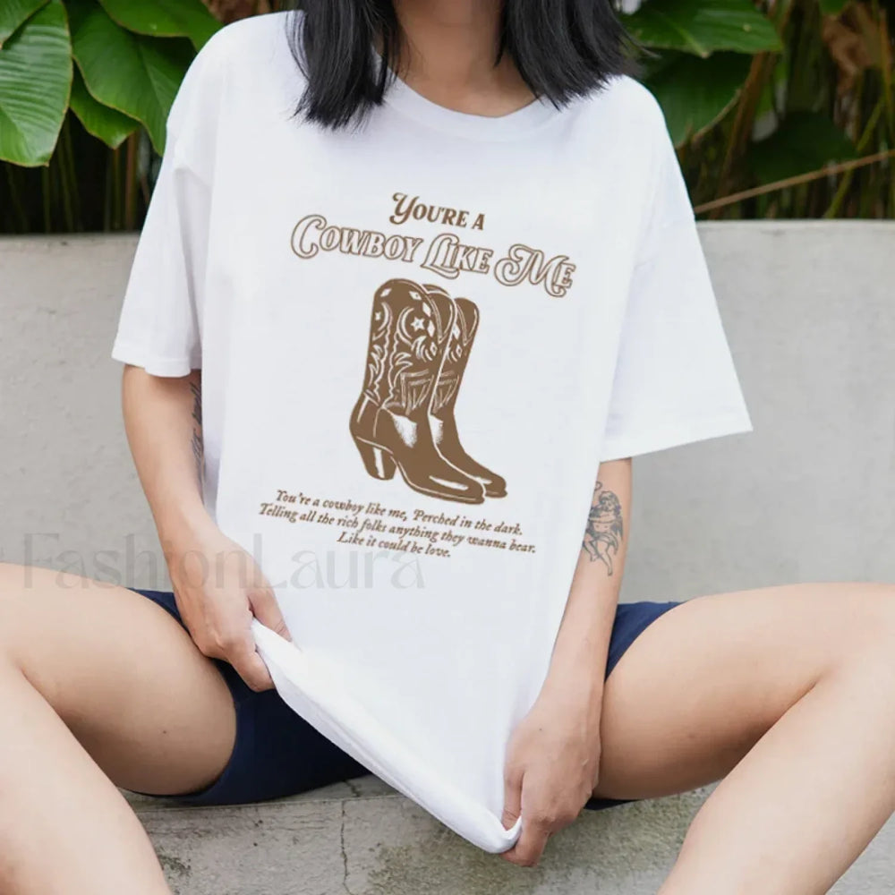 Cowboy Like Me Vintage Western Country Music T Shirt WHITE / S