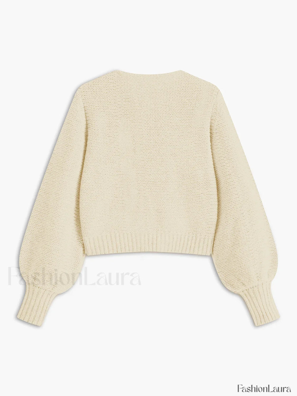 Crew Neck Bow Knit Top Knit Tops