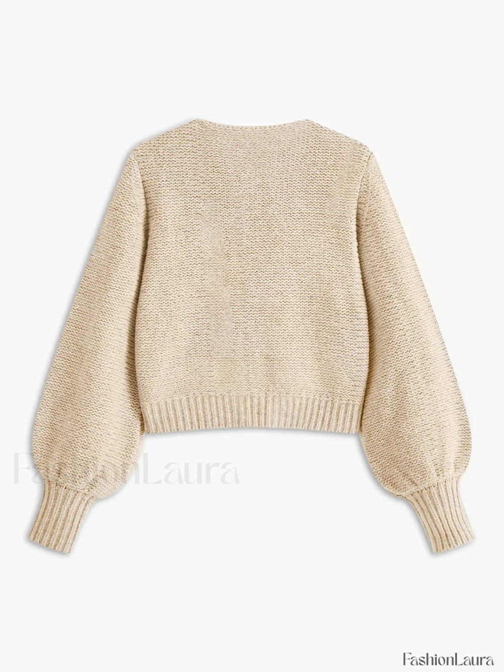 Crew Neck Bow Knit Top Knit Tops