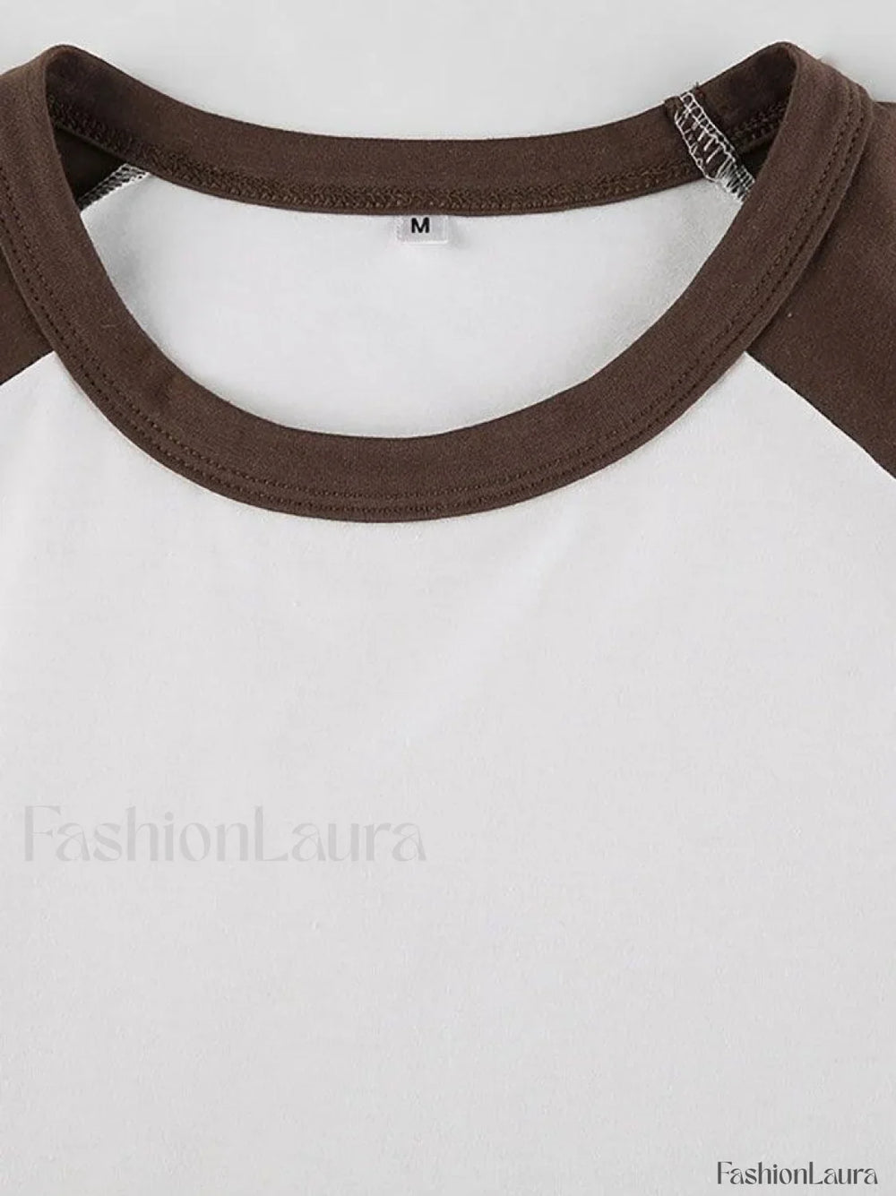 Crew Neck Raglan Sleeve Tee Brown / M Tops&Tees