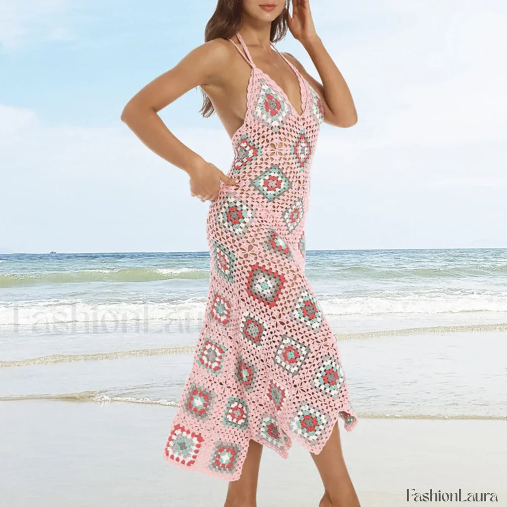 Crochet Ethnic Knit Boho Dress