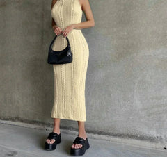 Crochet Sweater Midi Dress