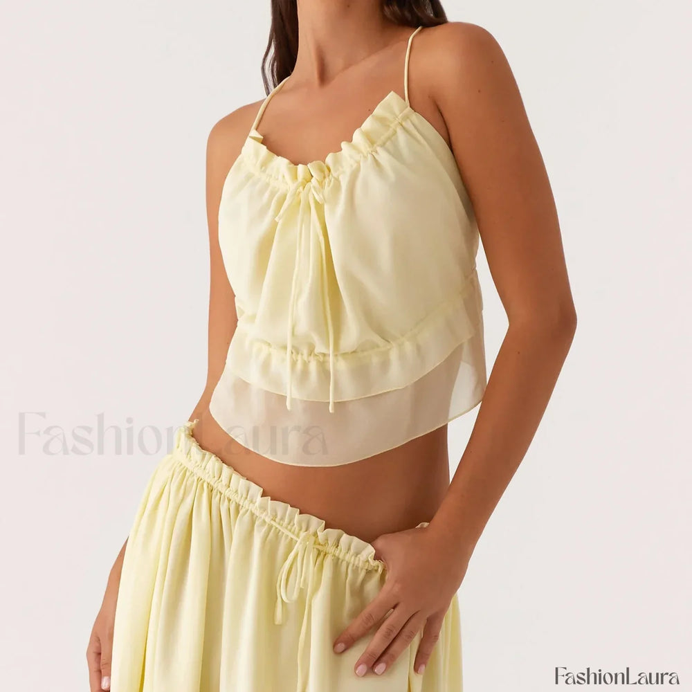 Cross Strap Backless Crop Top