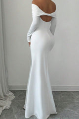 Off Shoulder Ruched Bodycon Formal Dress