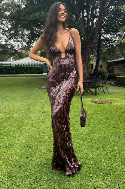 Sexy Sequin Long Maxi Dress