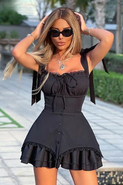 Slim Pleated Mini Dress