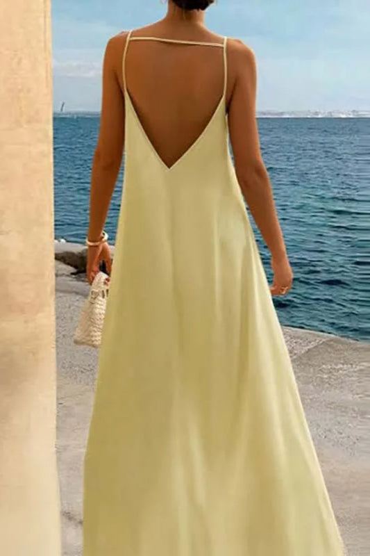 Hollow Out Loose Maxi Dress