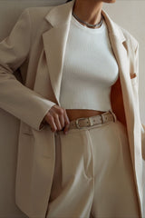 Solid Cropped Knit Top