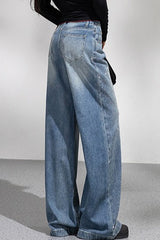 Sparkly Rhinestone Loose Wide Leg Jeans