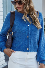 Oversized Short Knit Cardigan