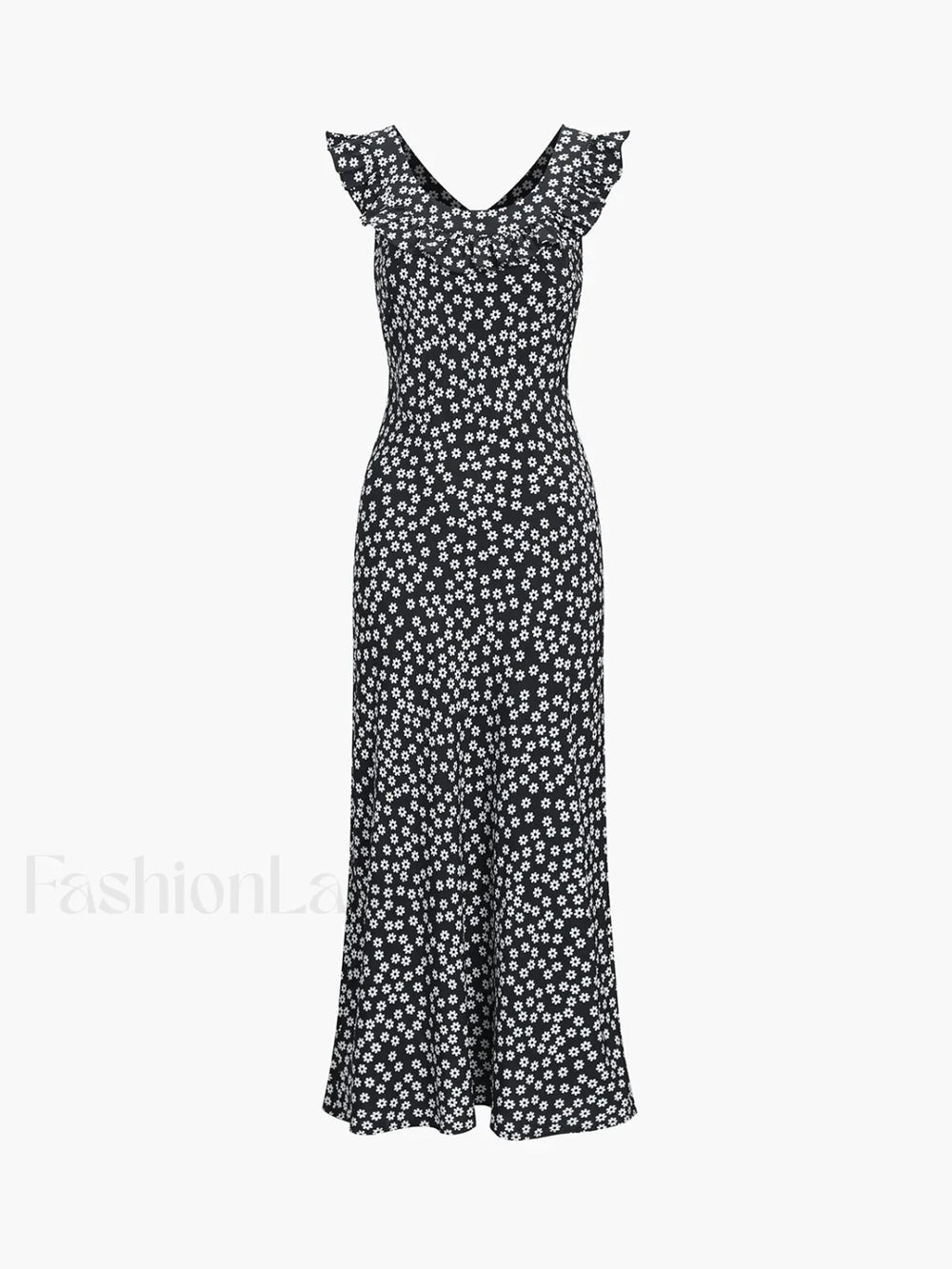 Daisy Floral Graceful Print Long Dress Floral Dresses