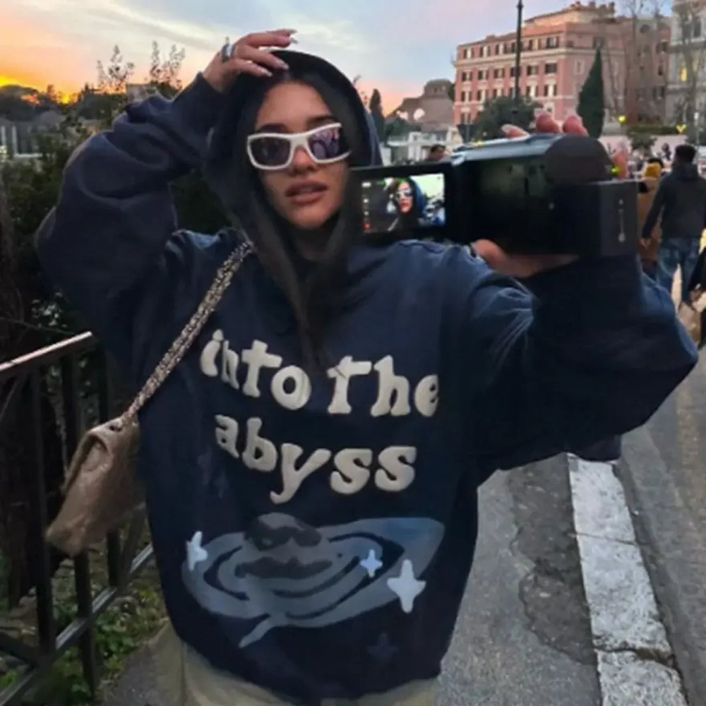 Dark Gothic Retro Hooded Grunge 3D Print Hoody BLUE / S Sweatshirts & Hoodies L